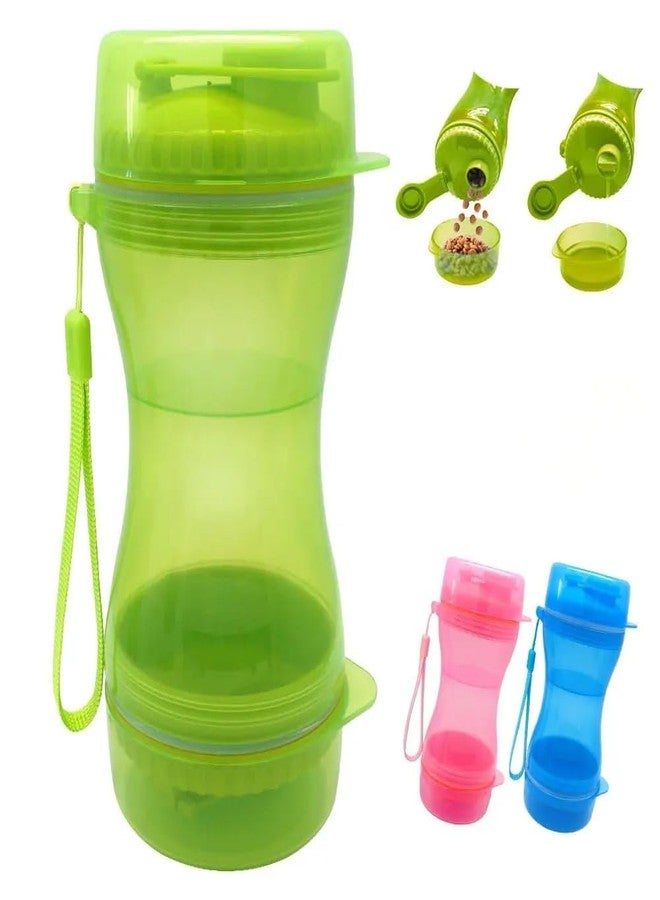 Sevia 2 in 1 Portable Pet Bottle with Food Water Container | Dog Cat Feeder Dispenser with Bowls | Travel-Friendly Leak-Proof BPA-Free Cup for Hiking, Walking, Camping, Picnic & Outdoor Feeding(1Pcs) - Image 1
